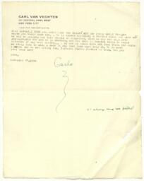 Correspondence to Harold Jackman from Carl Van Vechten, November 27, 1944