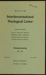 Bulletin of the Interdenominational Theological Center, Vol. 2, July 1960