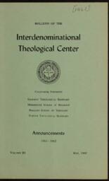 Bulletin of the Interdenominational Theological Center, Vol. 3, May 1961