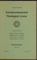 Bulletin of the Interdenominational Theological Center, Vol. 4, May 1962