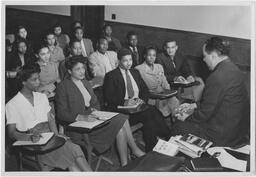 Langston Hughes Talks With Students, circa 1955