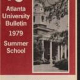 The Atlanta University Bulletin (catalogue), s. III no. 185: Summer School, March 1979