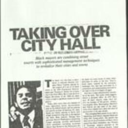 Article from Black Enterprise on how Black Mayors are revitalizing cities and towns. Mayors discussed are Andrew Young, Coleman Yound, and Johnny Ford, accompanied by a full list around the country. 8 pages.