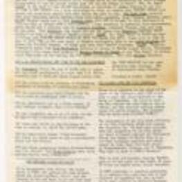 A copy of a newsletter published "in the interests of education of the Negro, labor, and for new ideas from the intelligentsia," with articles describing the war in Vietnam, politician Archie Walter Willis, Jr., and the city's hospitals. 2 pages.