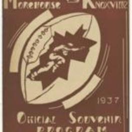 Official Souvenir Program from Morehouse versus Knoxville football game in 1937.
