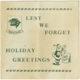 A holiday card featuring text written by Trezzvant Anderson regarding the 761st Tank Battalion.