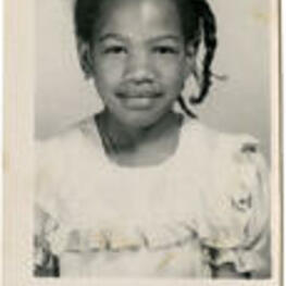 A school photo of a young Ruby D. Smith marked with "1951-52."