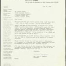 Correspondence between Vernon Jordan and Mrs. John A. Campbell discussing the idea of creating a filmstrip for inner city voter registration. 1 page.