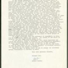 Draft letter to publishing company Allyn and Bacon announcing a dissolution of a poetry anthology with the company due to Black poets boycotting the use of White publishers to represent their works.