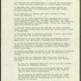 A list of observations made by Walter R. Chivers regarding lynching in Georgia.