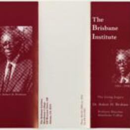 The Brisbane Institute was founded in 1984 by Dr. Robert E. Brisbane as a memorial to his work. The institute's mission is to continue Dr. Brisbane's tradition of leadership in political study and activism. Its current programs include a community-based public policy think tank, community support, and development projects, and the Southern Center for Labor Education and Organizing. 2 pages.