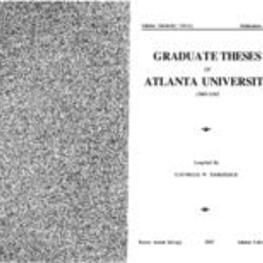 Graduate Theses of Atlanta University, 1960 - 1965
