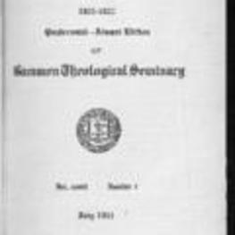 Gammon Theological Seminary and School of Missions Annual Catalog 1921-1922, Vol. XXXIX