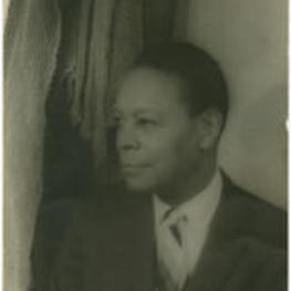 Portrait of Jimmie Daniels. Written on verso: Jimmie Daniels; Photograph by Carl Van Vechten; 146 Central Park West; Cannot be reproduced without permission; January 29, 1963.