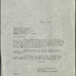 Correspondence between Vernon E. Jordan, Jr. and Miss Lynette Taylor sharing information about Delta Sigma Theta, Inc.'s Social Action Program. 6 pages.