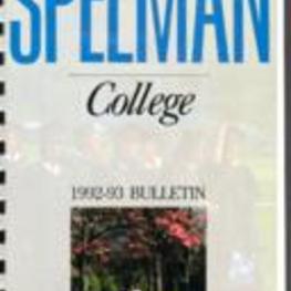 Spelman College Bulletin 1992-1993