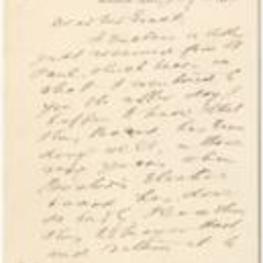 A letter to C. W. Ernst from Franklin B. Sanborn regarding a letter Sanborn received. 1 page.