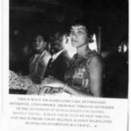 Image of Ruby D. Smith with two others arrested in Jackson, Mississippi for participating in a Freedom Ride. 1 page.