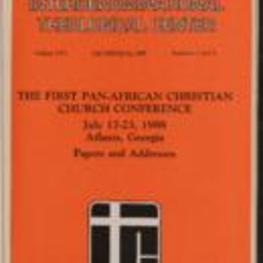 The Journal of the Interdenominational Theological Center, Vol. XVI No. 1 & 2 Fall 1988-Spring 1989