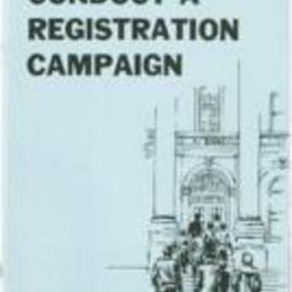 Voter registration education booklet from the Voter Education Project and the Southern Regional Council.
