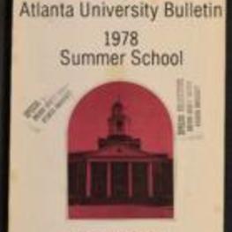 The Atlanta University Bulletin (catalogue), s. III no. 181: Summer School, March 1978