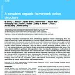 A Covalent Organic Framework Onion Structure