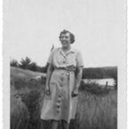 Portrait of a woman. Written on verso: Ruth McLaren-D.F.O class-First Methodist church Buffalo N.Y. Taken in Baysville, Ontario Canada- Sept. 4, 1949.