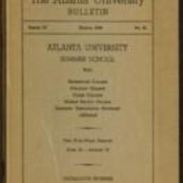 The Atlanta University Bulletin (catalogue), s. III no. 61: Summer School, March 1948