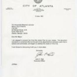 Correspondence from John C. Red to Maynard Jackson about a Vine City action plan.