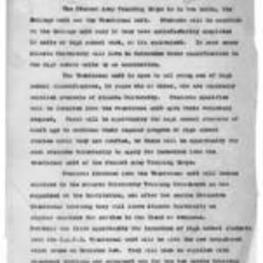 Notes outlining the units and qualifications of the Student Army Training Corps.