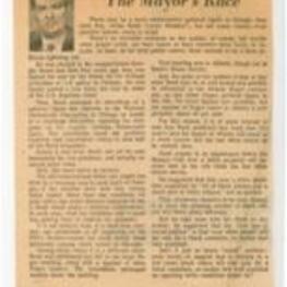 The article discusses political figure Julian Bond, who is well-known and influential in the Atlanta Black community, but may not fare well among White voters in Georgia, and questions whether it is equally "racial" politics to suggest that in the future Black voters will only vote for a Black candidate. 1 page.
