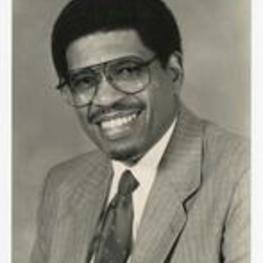 Portrait of a man. Written on verso: "Dr. Calvert H. Smith; President of Morris Brown College from Office of Public Relations (MBC) 1986".