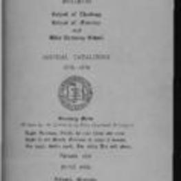 Gammon Theological Seminary Bulletin:  Schools of Theology, Missions and Bible Training Annual Catalogue 1925-1926, Vol XLIII