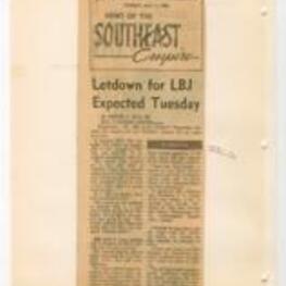 A newspaper clipping describing the unpledged elector slate in Alabama. 1 page.