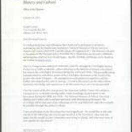A letter to Joseph E. Lowery from Lonnie G. Bunch inviting Lowery to take part in the Smithsonian Institution�s National Museum of African American History and Culture and the Library of Congress's national initiative to document the civil rights movement. 2 pages.