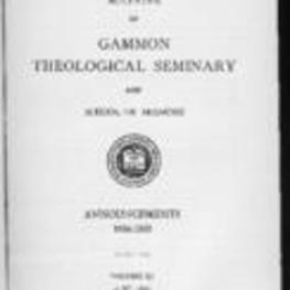 Bulletin of Gammon Theological Seminary and School of Missions Announcements 1934-1935, Vol. LI