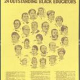 A poster featuring 24 black educators.