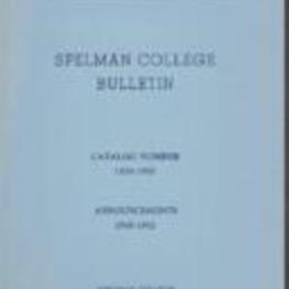 Spelman College Catalog 1959-1960