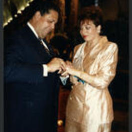 Maynard and Valerie Jackson at a vow renewal ceremony.