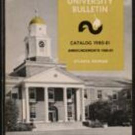 The Atlanta University Bulletin (catalogue), s. III no. 186: Catalog 1980-1981; Announcements 1980-1981