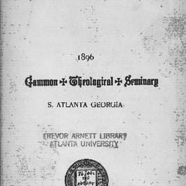 The catalog for Gammon School of Theology, later named Gammon Theological Seminary (now part of the consortium, The Interdenominational Theological Center) provides information on the degree programs, course offerings, policies, procedures, financial costs, buildings, services, administration staff, Board of Trustees, and faculty. Early years of the catalog also included lists of matriculating students and alumni.