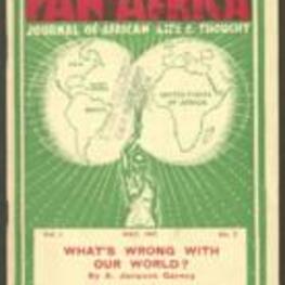 The May 1947 issue of Pan-Africa Journal of African Life and Thought. 44 pages.