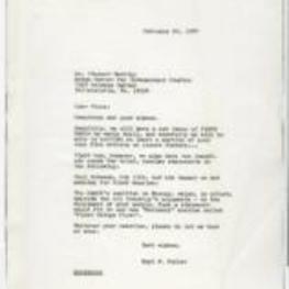 Correspondence between Hoyt Fuller and Vincent Harding about brief statements on Paul Robeson and the NAACP's position on Energy.