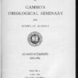 Bulletin of Gammon Theological Seminary and School of Missions Announcements 1933-1934, Vol. L