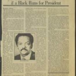 The article argues that the relationship between Black voters and the Democratic Party needs to be renegotiated, with power and responsibility shared fully, and suggests that running a Black presidential candidate in 1984 could force Democrats to appreciate the potential positive contribution of the Black vote to party politics and the nation, as well as to build a new progressive coalition that includes Hispanics, women, young people, poor Whites, and Native Americans. 1 page.
