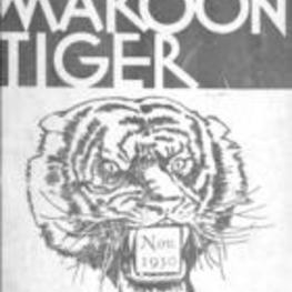 The Maroon Tiger, 1930 November 1