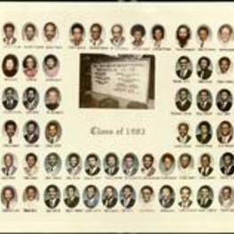 A composite photograph of students and faculty of the 1983 class of the ITC.
