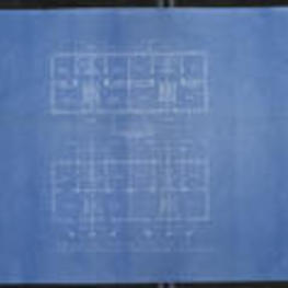 Blueprint for the first and second floors of the Type "A" row houses as part of the University Housing Project.