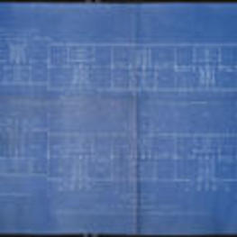 Blueprint showing the plans for Unit "X" apartments as part of the University Housing Project.