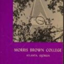 Morris Brown College Catalog 1968-1969